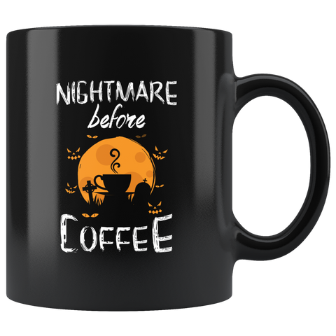 Nightmare Before Coffee 11oz Black Mug