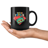 Vintage 1970's 11oz Black Mug