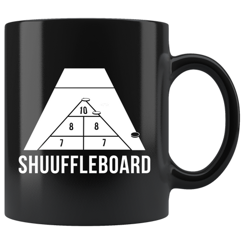 Shuuffleboard 11oz Black Mug