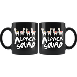 Alpaca Squad 11oz Black Mug