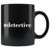 #detective 11oz Black Mug