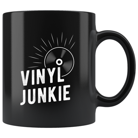 Vinyl Junkie 11oz Black Mug