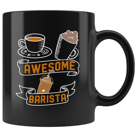 Awesome Barista 11oz Black Mug