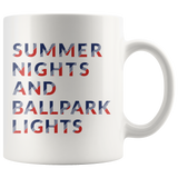 Summer Nights And Ballpark Lights 11oz White Mug