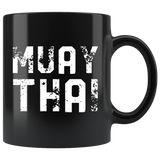 Muay Thai 11oz Black Mug