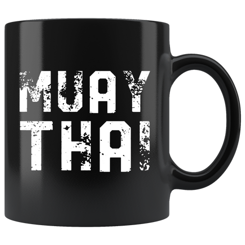 Muay Thai 11oz Black Mug