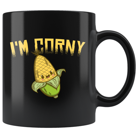 I'm Corny 11oz Black Mug