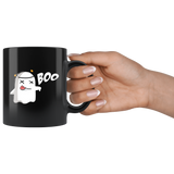 Boo 11oz Black Mug