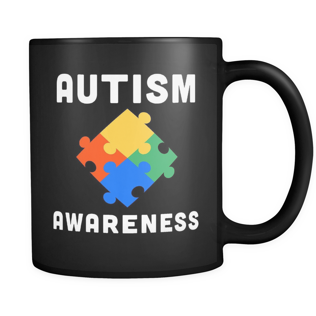 Autism Awareness Black Mug