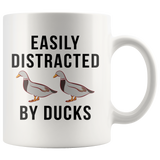 Easily Distracted By Ducks 11oz White Mug