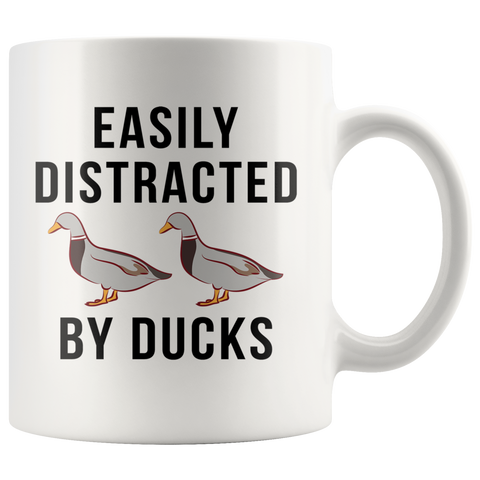 Easily Distracted By Ducks 11oz White Mug