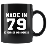 Made In 79 11oz Black Mug