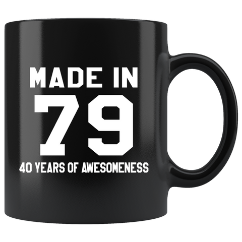 Made In 79 11oz Black Mug