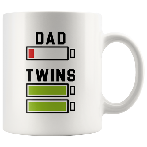 Dad of Twins 11oz White Mug