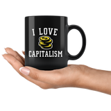 I Love Capitalism 11oz Black Mug