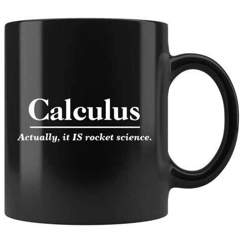 Calculus Actually It Is Rocket Science 11oz Black Mug