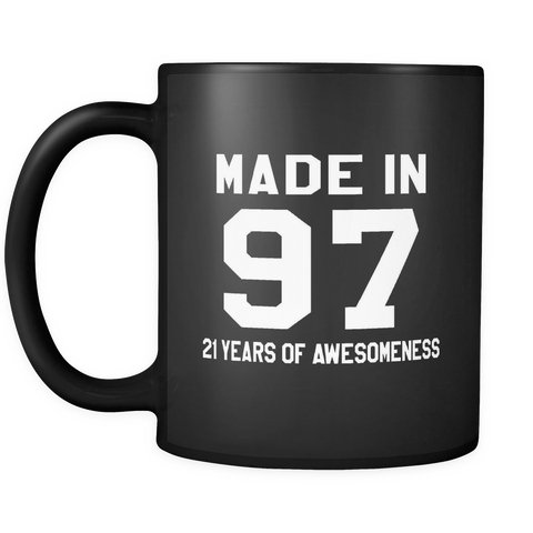 Made In 97 Black Mug