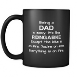 Being A Dad Black Mug