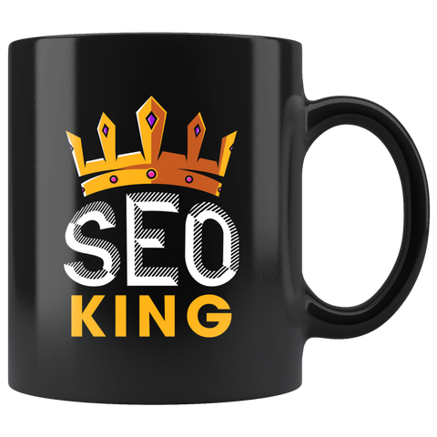 SEO King  11oz Black Mug