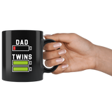 Dad Empty Battery Twins Full Batteries 11oz Black Mug