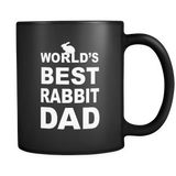 Rabbit Dad Black Mug