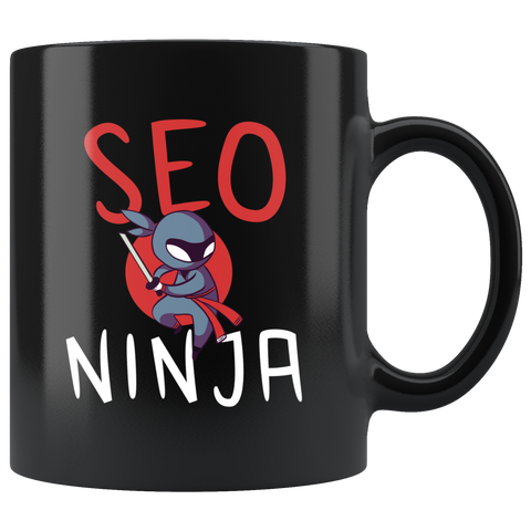 SEO Ninja 11oz Black Mug