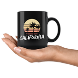 California 11oz Black Mug