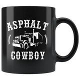Asphalt Cowboy 11oz Black Trucker Coffee Mug