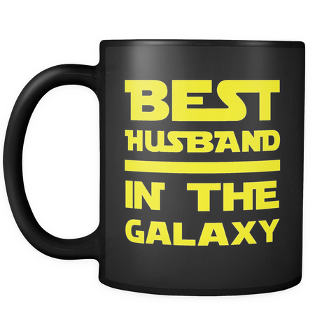 Best Husband In The Galaxy Black Mug