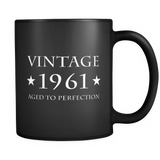 Vintage 1961 Aged to Perfection Black Mug