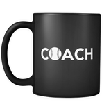 Baseball or Softball Coach Black Mug