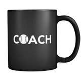 Baseball or Softball Coach Black Mug