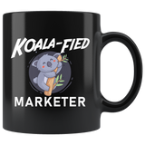 KOALA-FIED Marketer 11oz Black Mug
