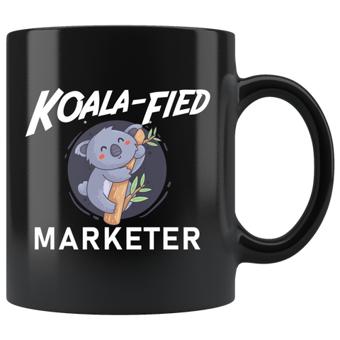KOALA-FIED Marketer 11oz Black Mug