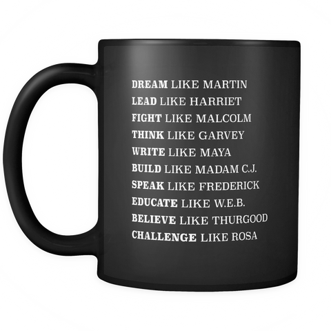 Dream Like Martin Black Mug