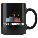 Civil Engineer 11oz Black Mug