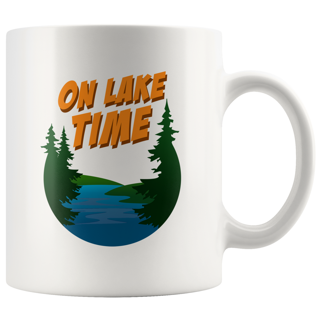 On Lake Time 11oz White Mug
