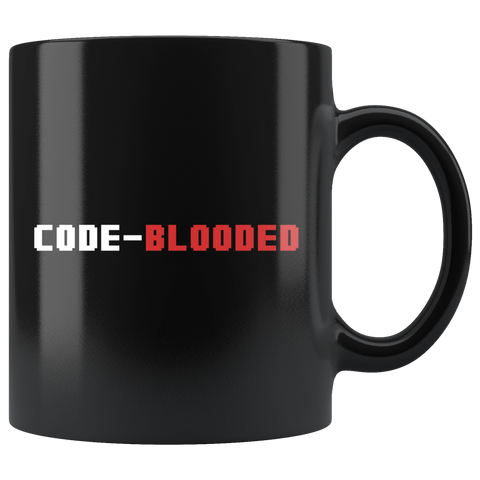 Code-Blooded 11oz Black Mug