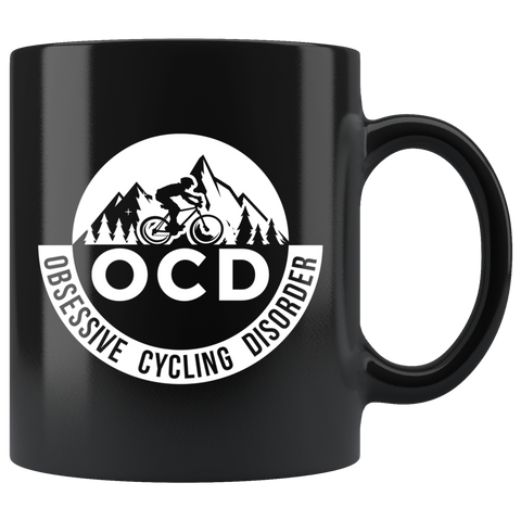 OCD Obsessive Cycling Disorder 11oz Black Mug