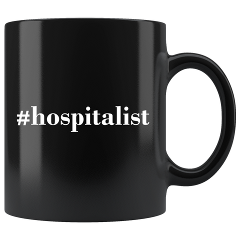 #hospitalist 11oz Black Mug