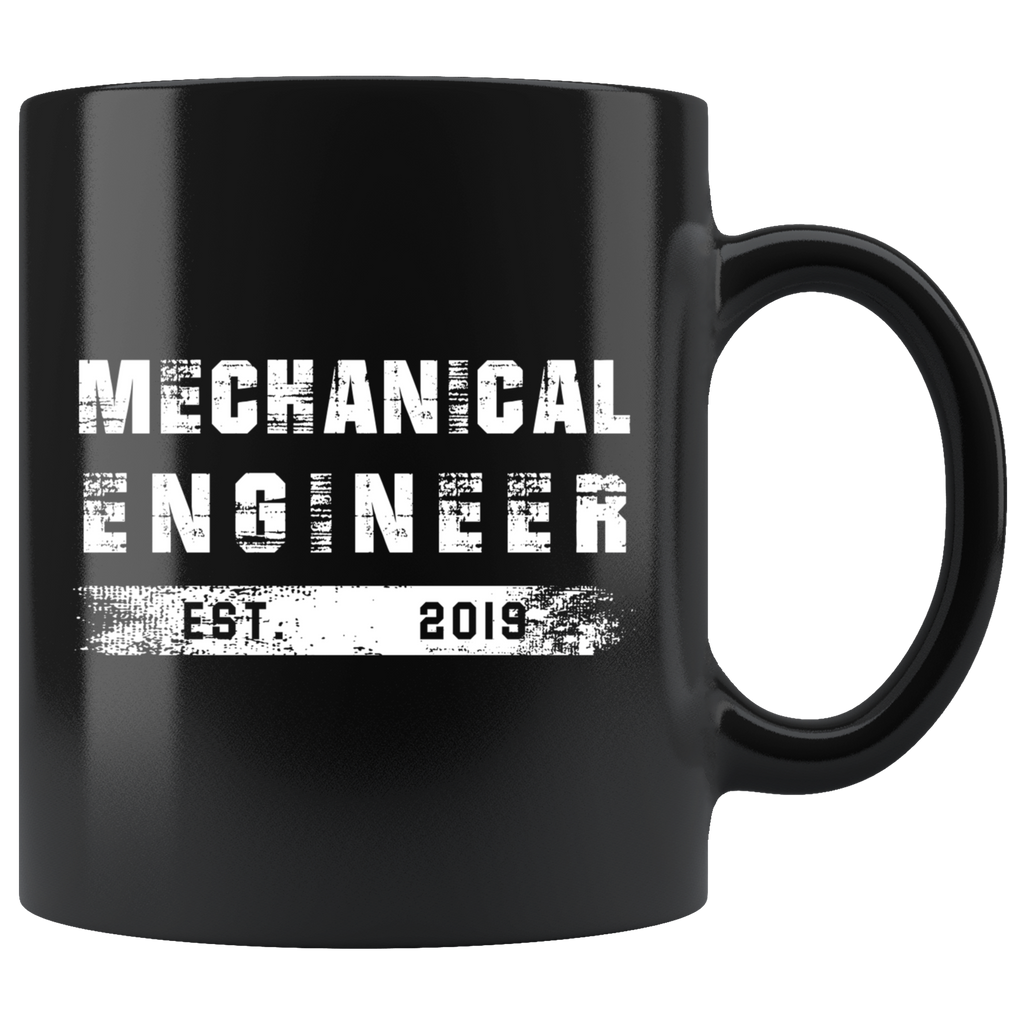 Mechanical Engineer Est. 2019 11oz Black Mug