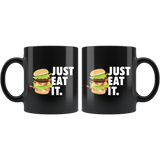 Just Eat It 11oz Black Mug