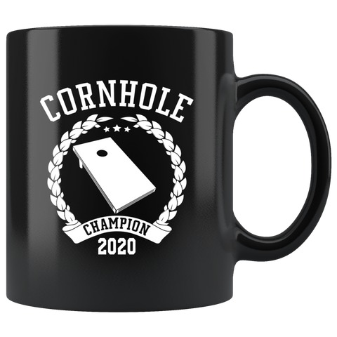 Cornhole Champion 2020 11oz Black Mug