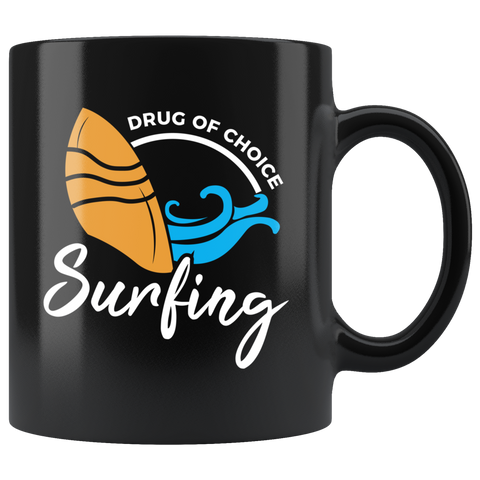 Drug Of Choice Surfing 11oz Black Mug