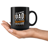 I'm A Proud Dad Of A Freakin' Awesome Cheerleader 11oz Black Mug