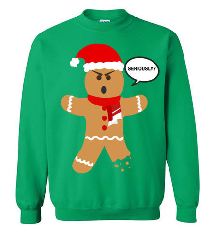 Ugly Christmas Sweater - Gingerbread Man Seriously?
