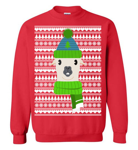 Ugly Christmas Sweater - Funny Lama Motif