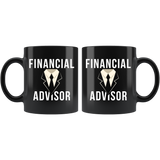 Financial Advisor (Suit & Tie) 11oz Black Mug