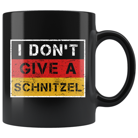 I Don't Give a Schnitzel 11oz Black Mug