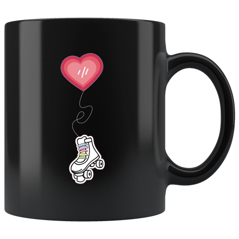 Love Roller Skating 11oz Black Mug